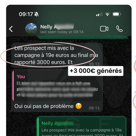 Capture des résultats de Nelly